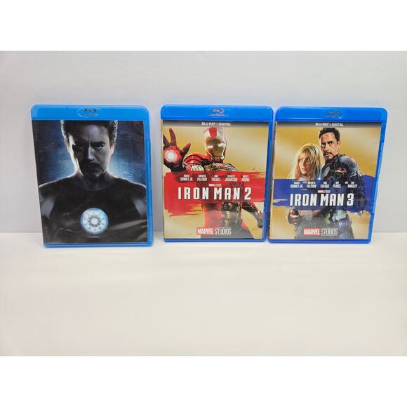 Marvel Iron Man Trilogy| 1-3| Blu-ray Collection Bundle | Disney Lot - Picture 1 of 2